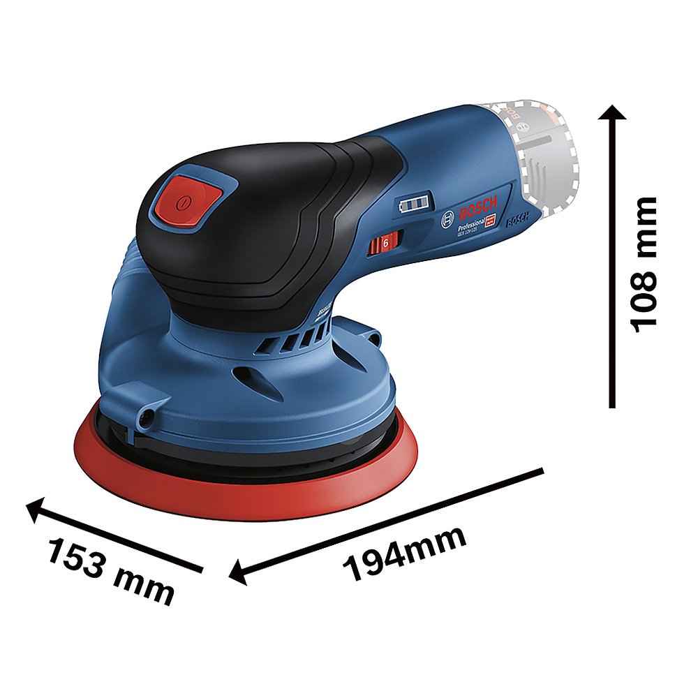 Lixadeira Bosch GEX 12V-125: Detalhes e Especificações