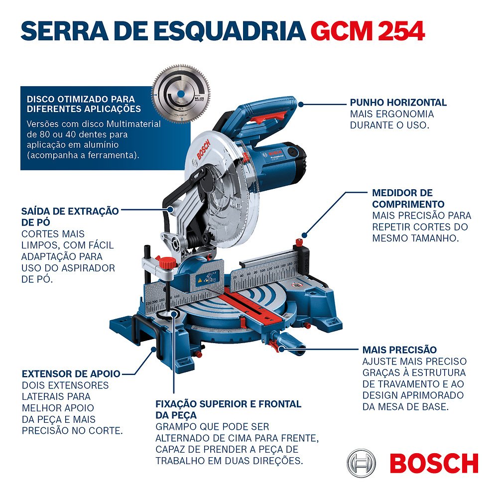 Serra Esquadria Bosch GCM 254 220V: Melhor Preço!